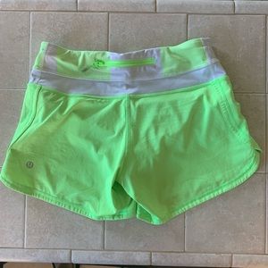 Neon Green Lulu Lemon Shorts